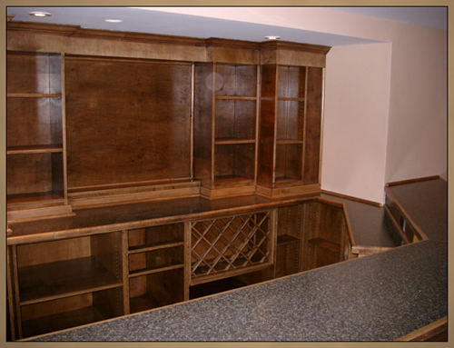 Custom Built-In Home Bar Cabinets