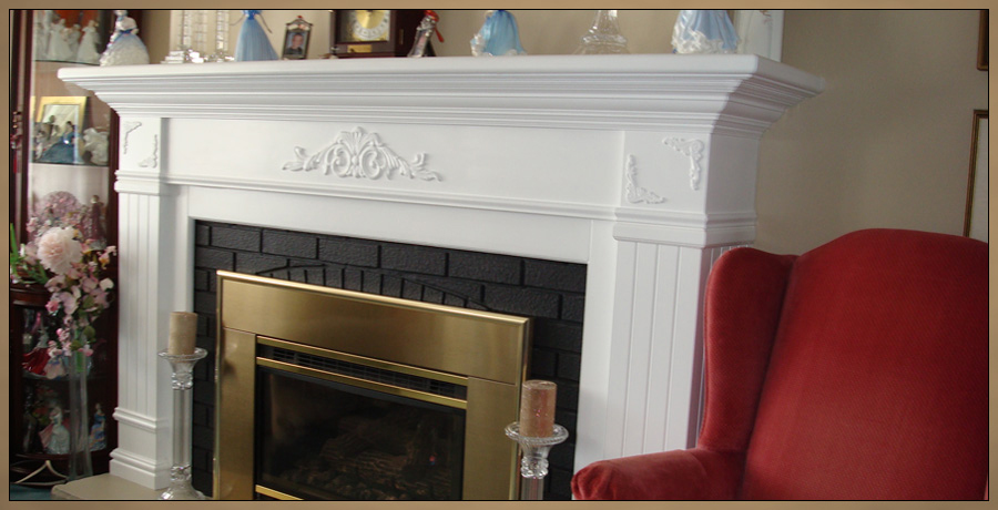 Custom Mantels - Painted Wood Fireplace Mantel Surround