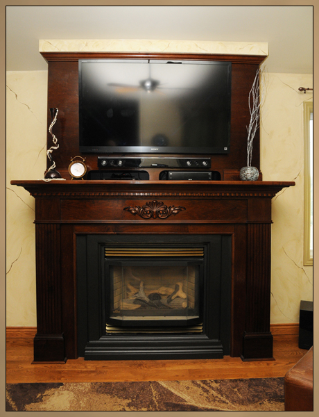 Fireplace Makeover After Fireplace Media Cabinet Installed