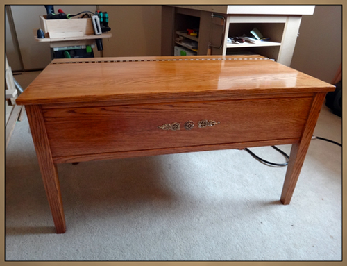 Custom Fine Furniture - Solid Oak Storage Bench