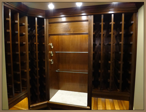 Fine Woodworking - Upper view of Custom Wine Rack Cabinets